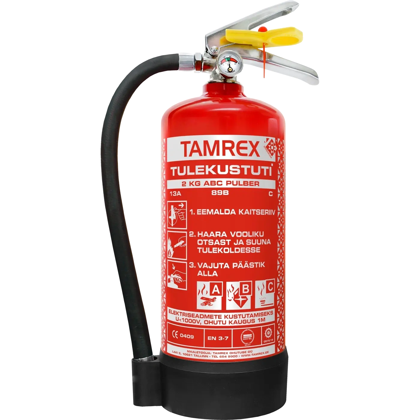 TAMREX 2 kg Premium pulberkustuti voolikuga (13A-89B-C)