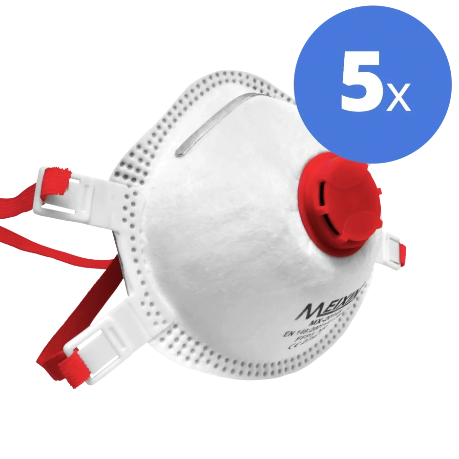 MEIXIN FFP3V respiraator väljahingamisklapiga (5 tk karbis) (Outlet)