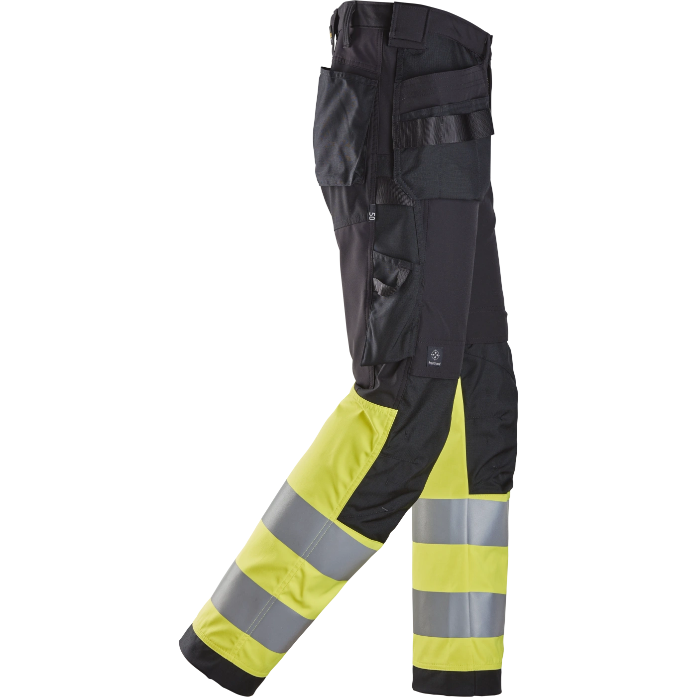 SNICKERS WORKWEAR Hi-Vis tööpüksid ripptaskutega, klass 1