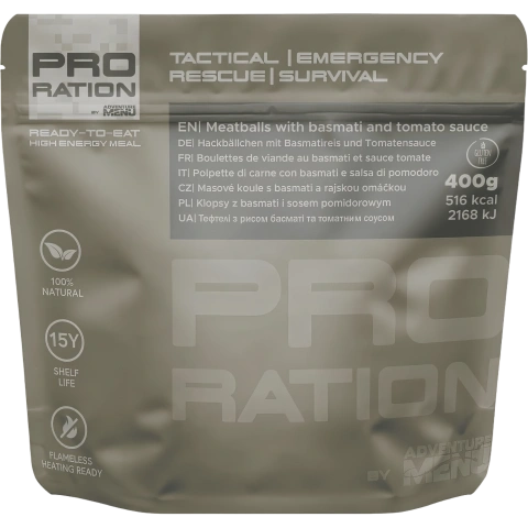 PRO-RATION lihapallid basmatiriisi ja tomatikastmega - 15 aastat