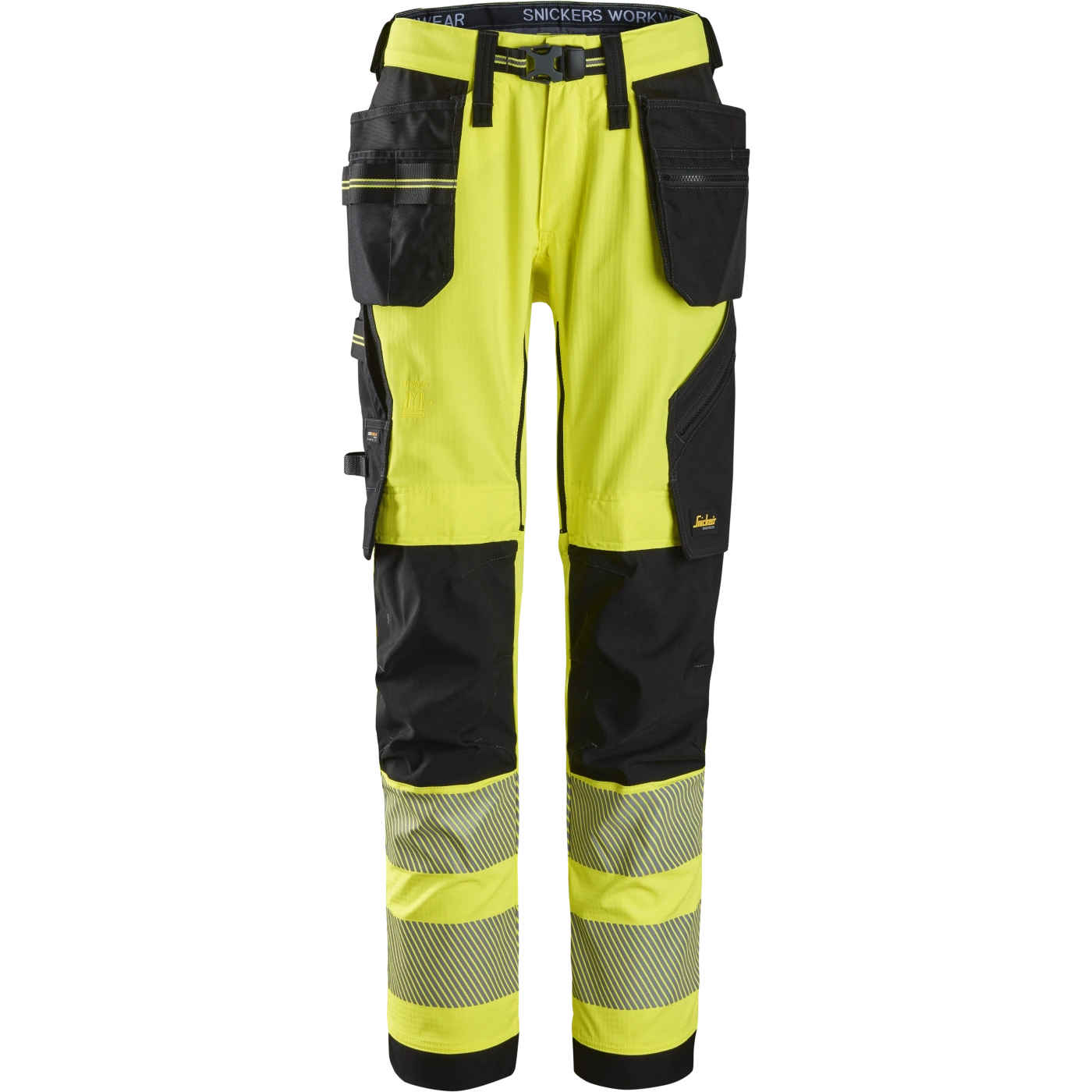 SNICKERS WORKWEAR Hi-Vis tööpüksid ripptaskutega klass 2