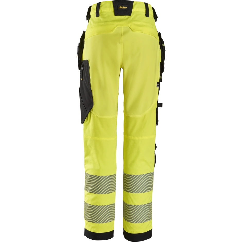 SNICKERS WORKWEAR Hi-Vis tööpüksid ripptaskutega klass 2