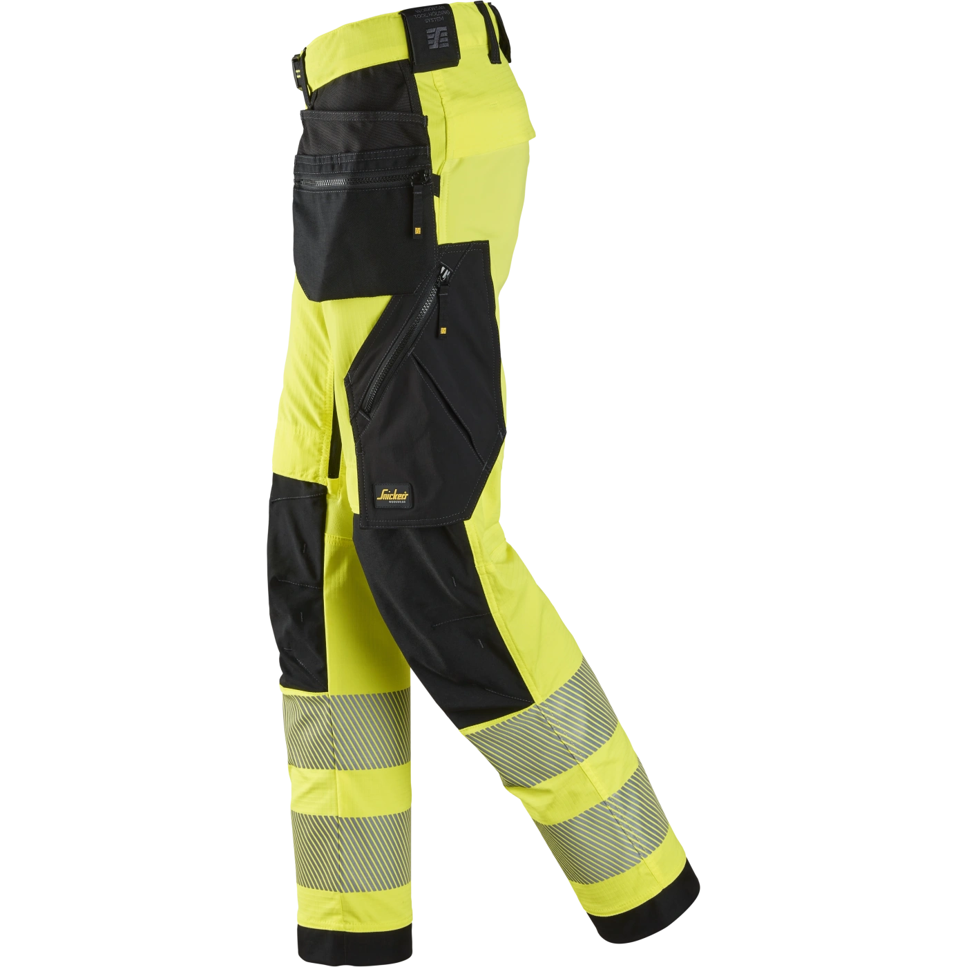 SNICKERS WORKWEAR Hi-Vis tööpüksid ripptaskutega klass 2