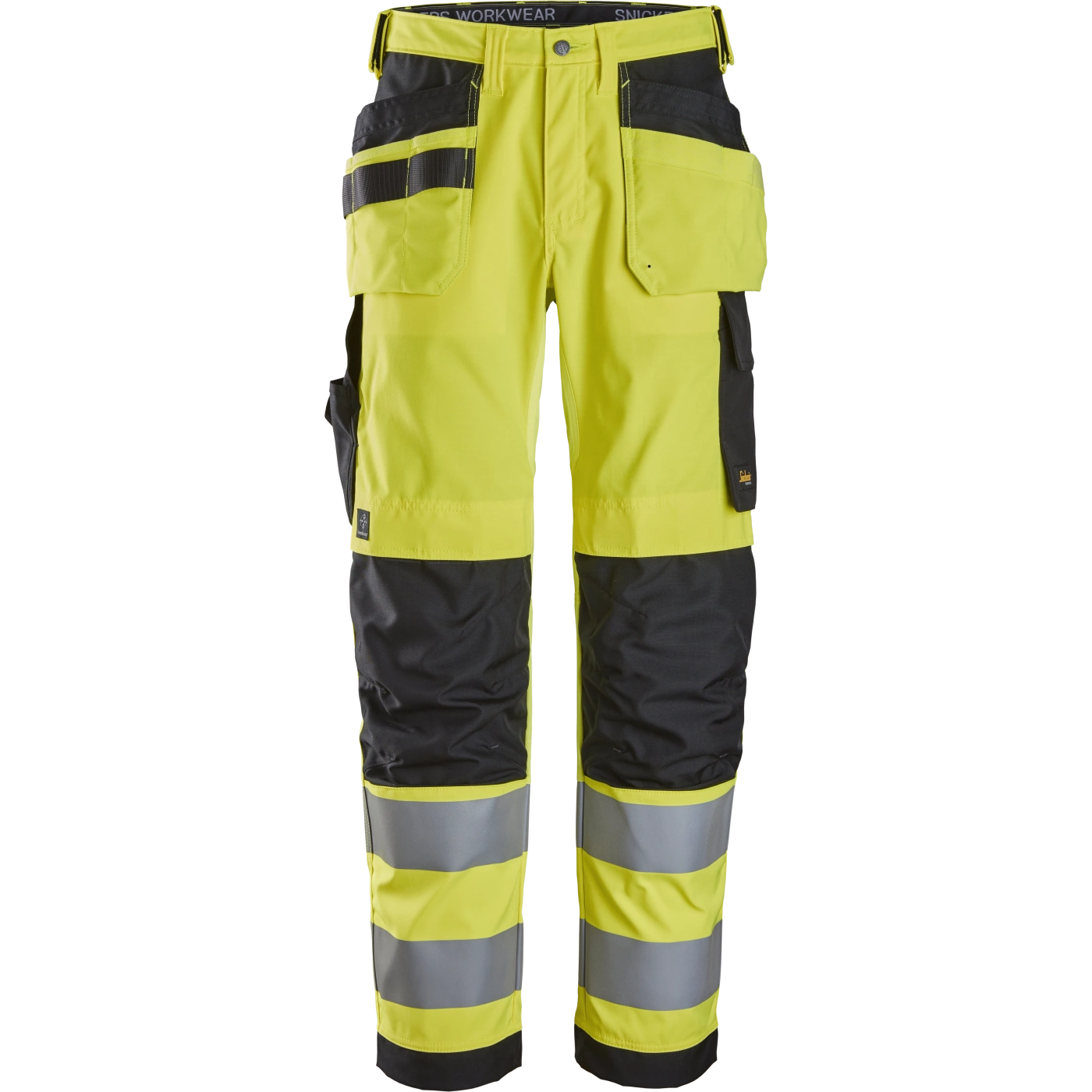 SNICKERS WORKWEAR Hi-Vis tööpüksid ripptaskutega, klass 2