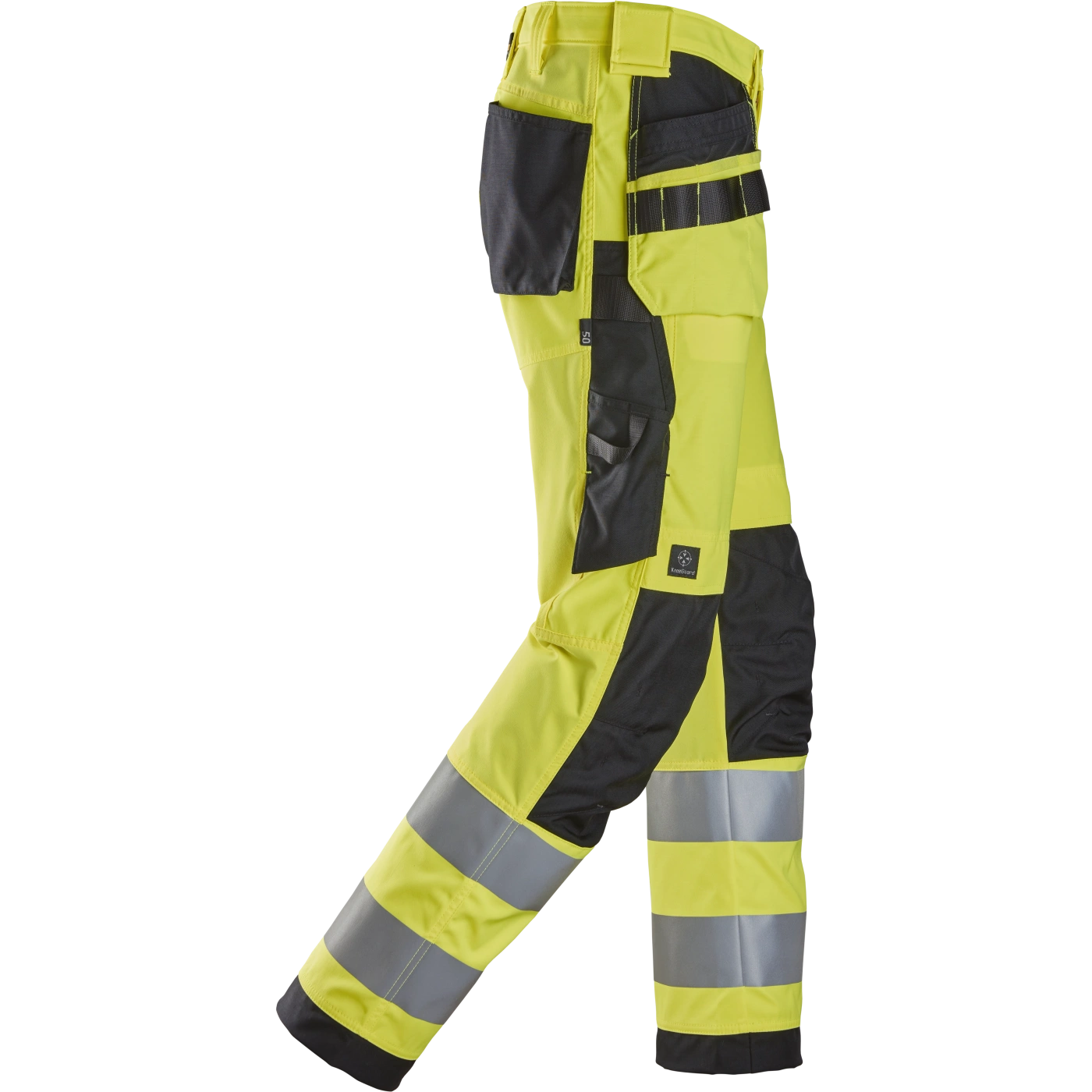 SNICKERS WORKWEAR Hi-Vis tööpüksid ripptaskutega, klass 2