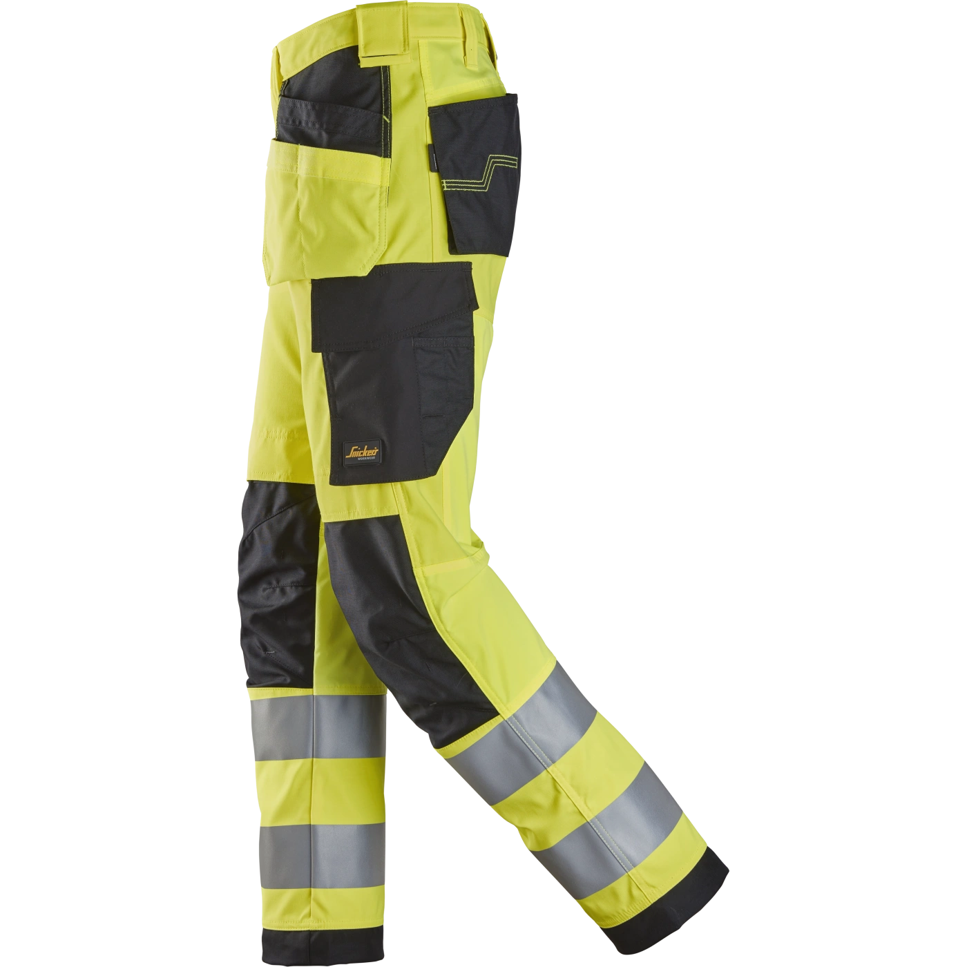 SNICKERS WORKWEAR Hi-Vis tööpüksid ripptaskutega, klass 2