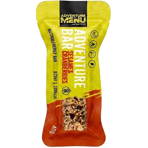 ADVENTURE MENU seesami-jõhvika energiabatoon, 40 g – 15 aastat