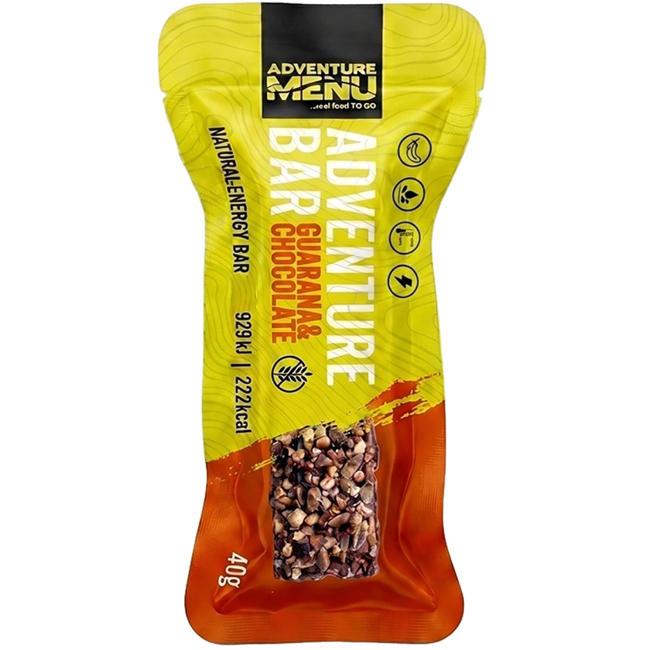 ADVENTURE MENU guaraana-šokolaadi energiabatoon, 40 g – 15 aastat