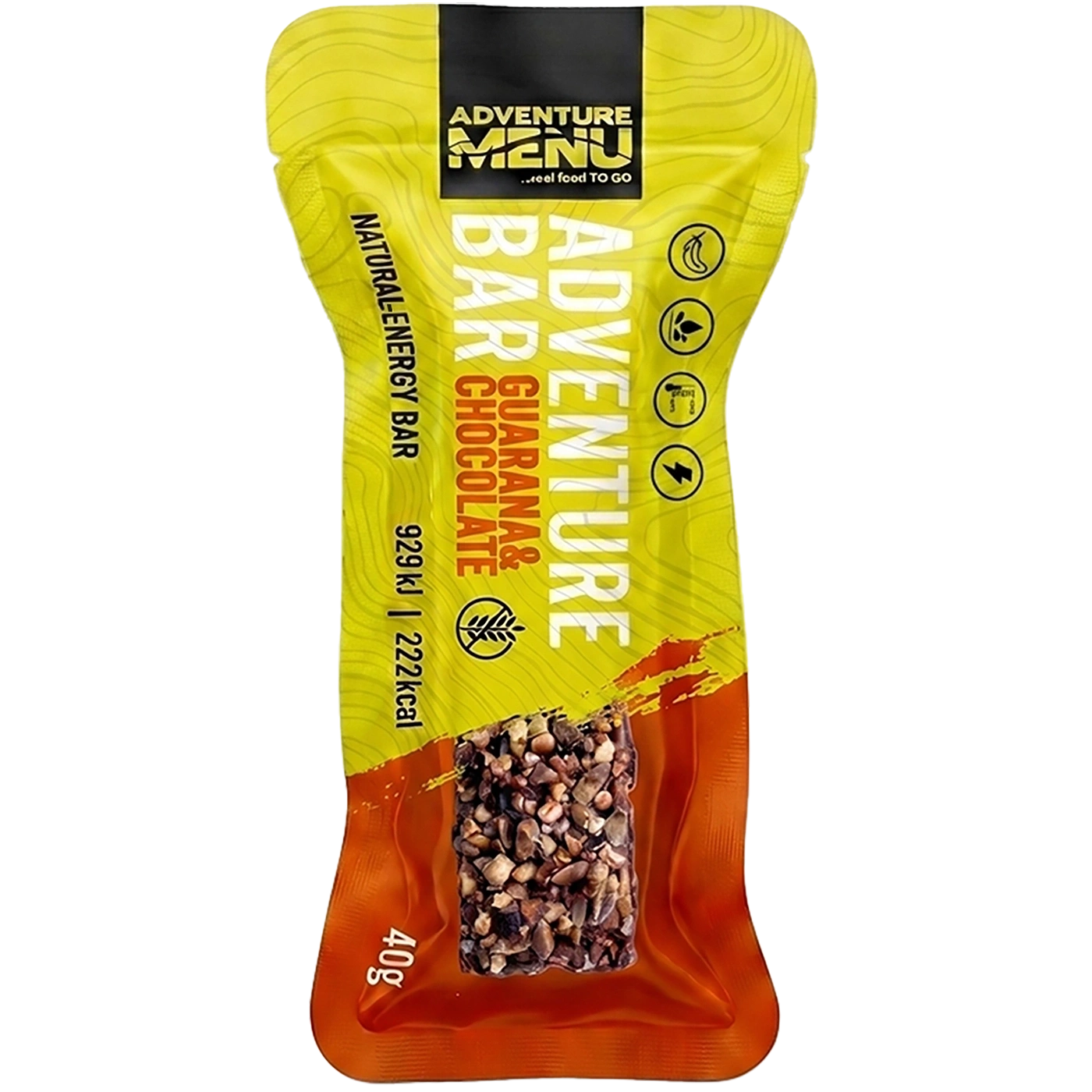 ADVENTURE MENU guaraana-šokolaadi energiabatoon, 40 g – 15 aastat
