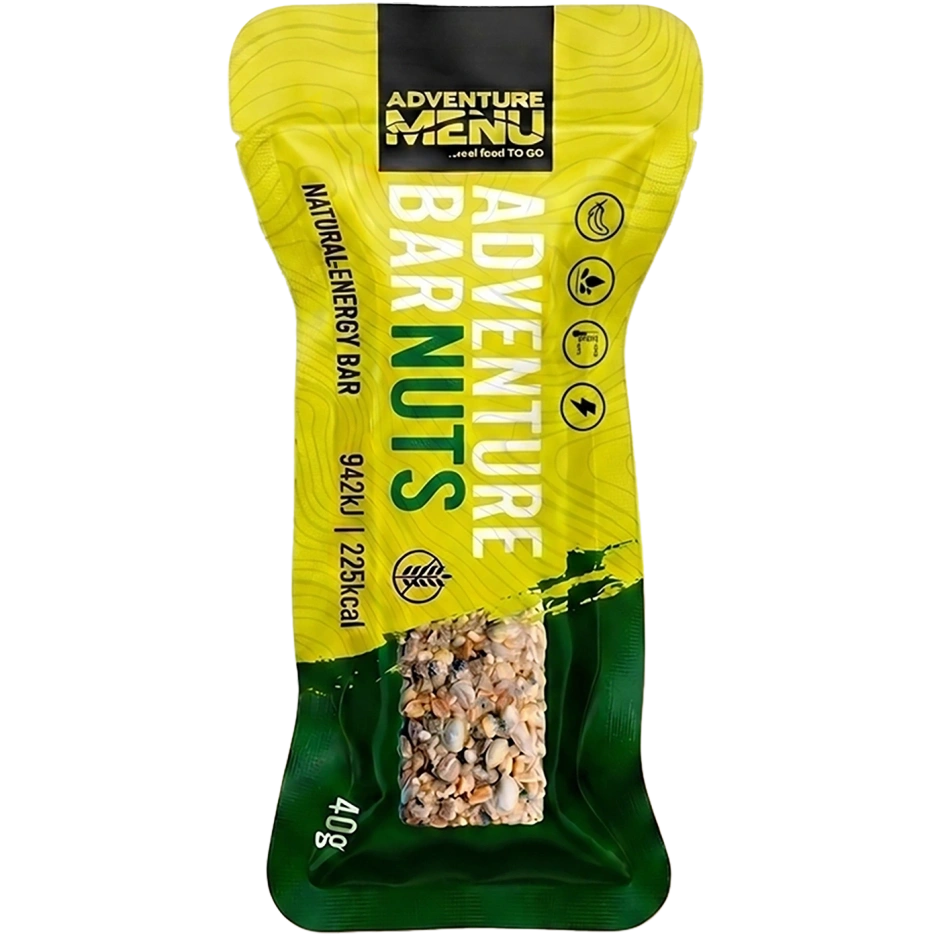 ADVENTURE MENU pähkli energiabatoon, 40 g – 15 aastat