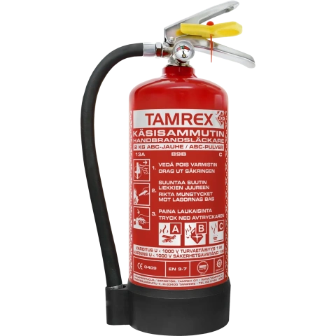 TAMREX Premium 2 kg jauhesammutin letkulla (13A-89B-C)