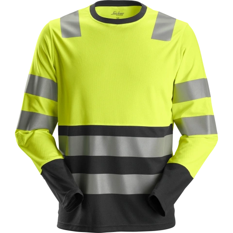 SNICKERS WORKWEAR AllroundWork Hi-Vis T-paita pitkähihainen, luokka 2