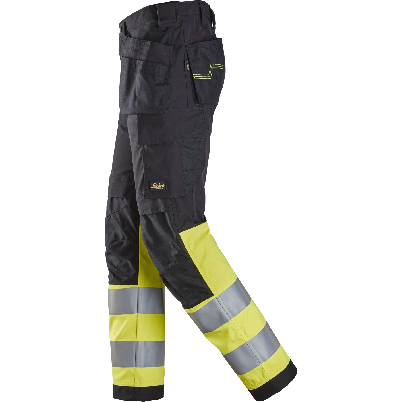 SNICKERS WORKWEAR Hi-Vis -työhousut riipputaskuilla, luokka 1
