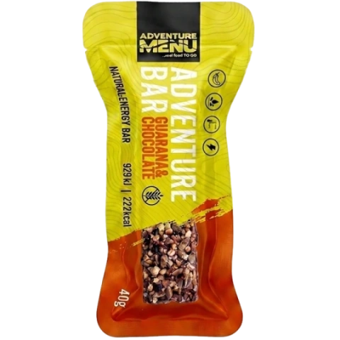 ADVENTURE MENU guaraana-suklaa-energiabaari, 40 g – 15 vuotta