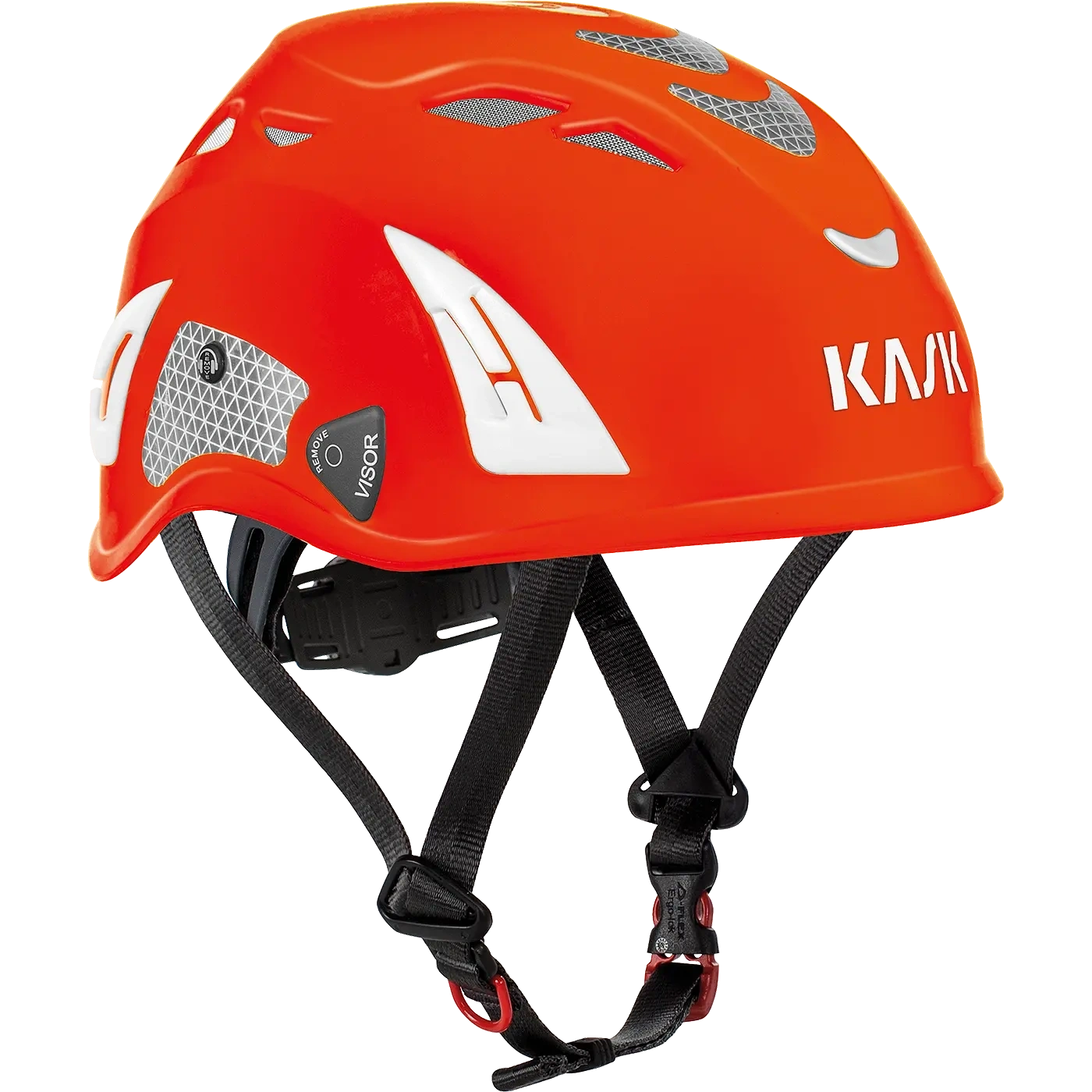 KASK Plasma Hi-Vis suojakypärä leukahihnalla