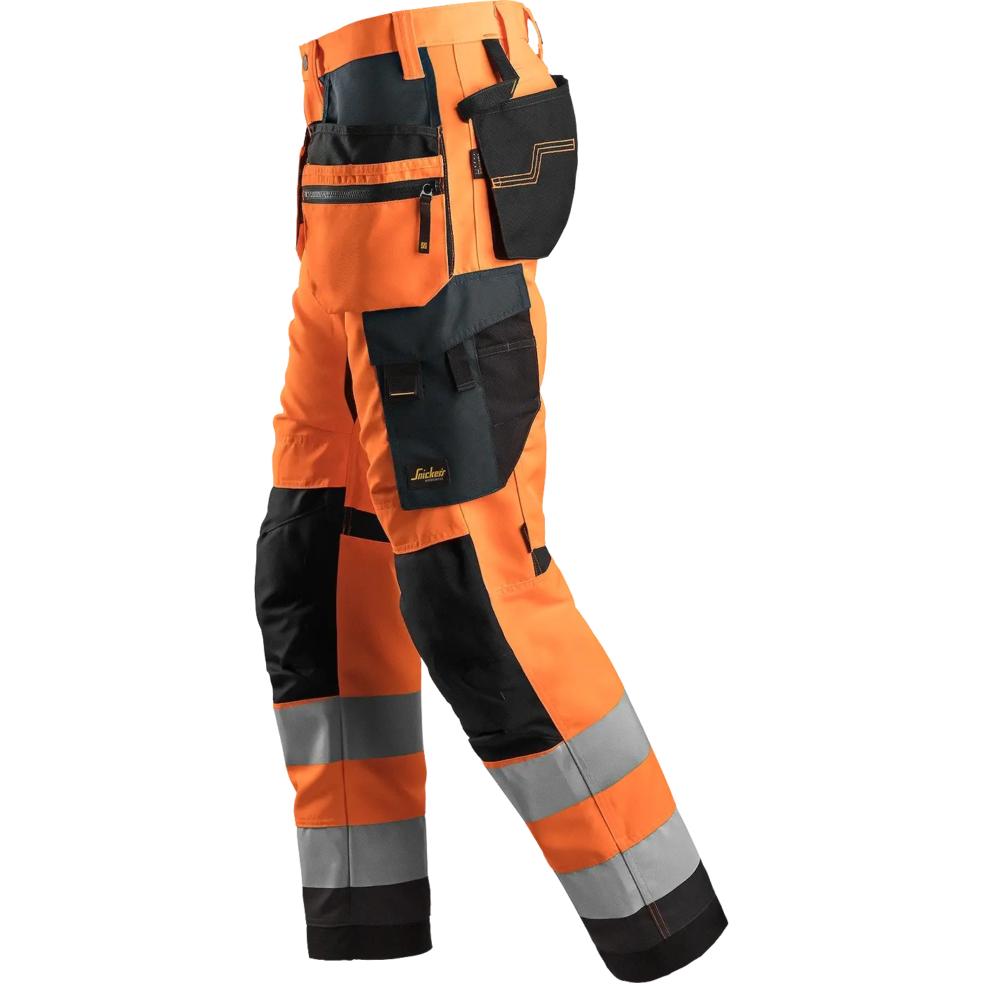 SNICKERS WORKWEAR AllroundWork Hi-Vis työhousut riipputaskuilla, luokka 2