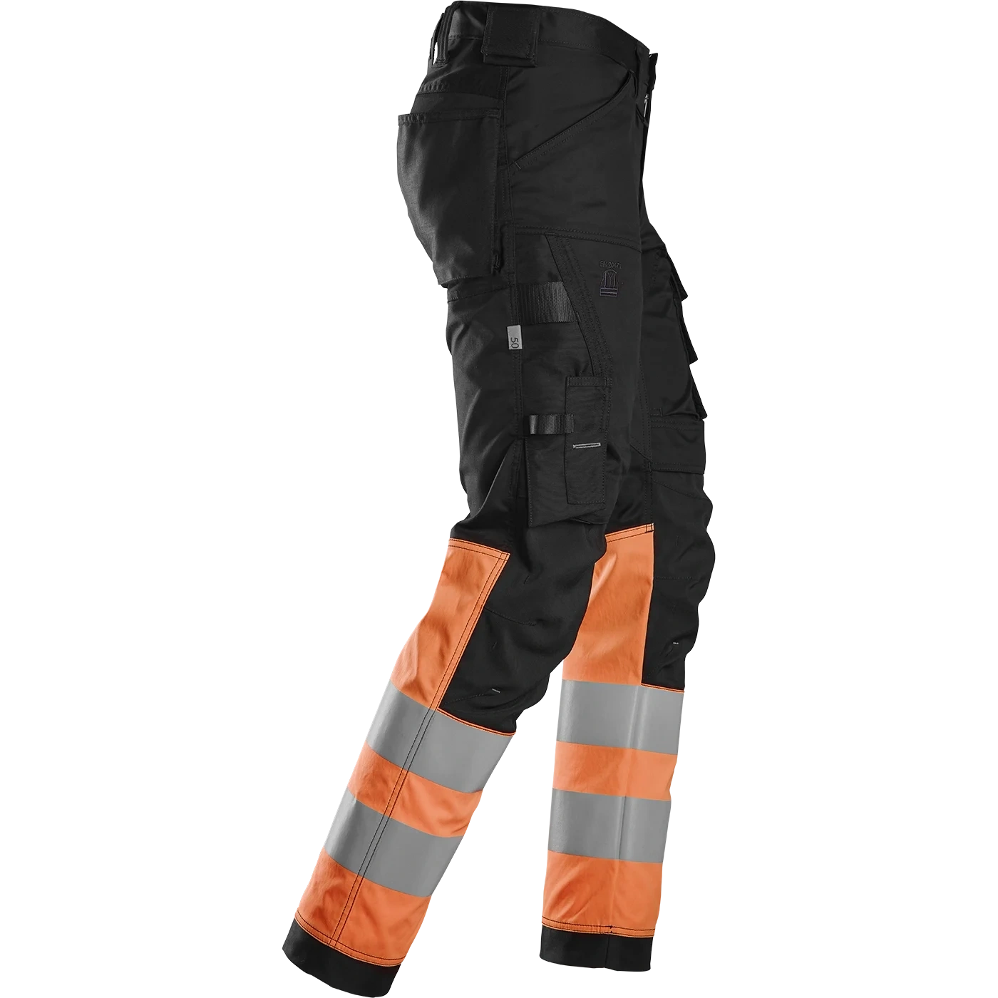 SNICKERS WORKWEAR darbinės kelnės su Hi-Vis apsauga ant kojų, 1 klasė