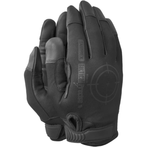 TAMREX Tactical Precise Black natūralios odos tiksliosios pirštinės