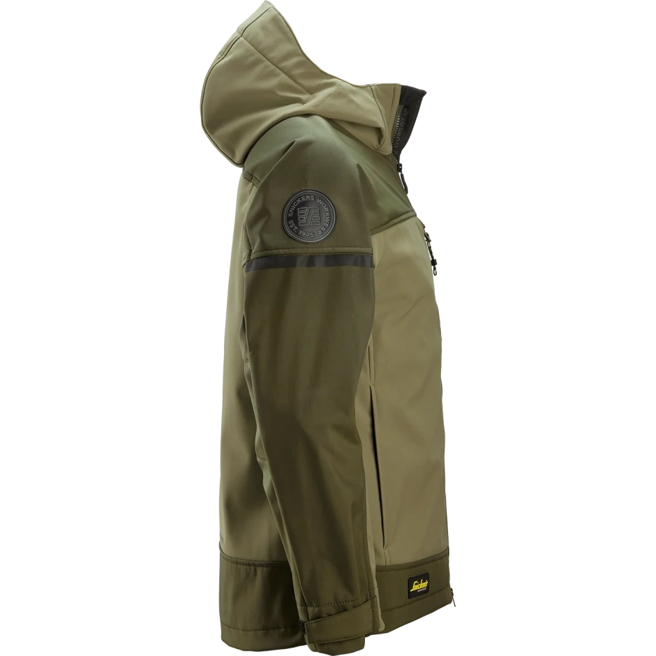 SNICKERS WORKWEAR elastīga softshell jaka ar kapuci