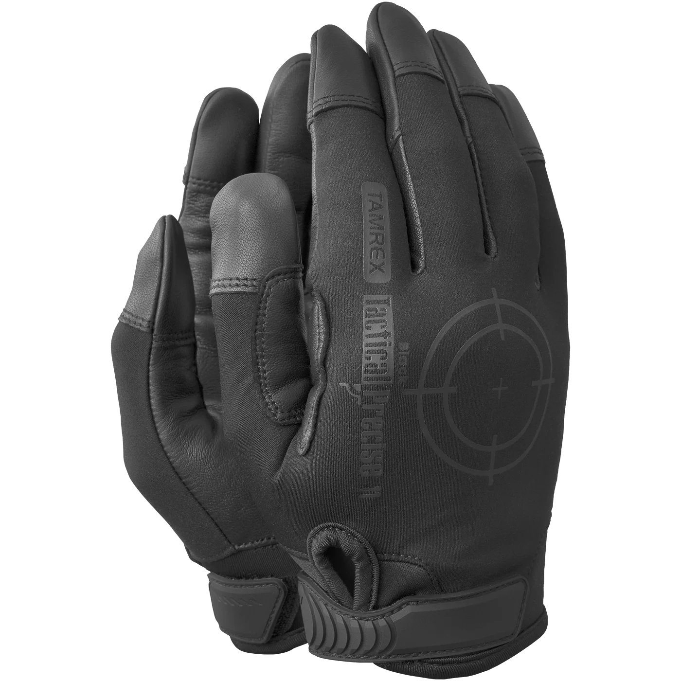 TAMREX Tactical Precise Black ādas cimdi
