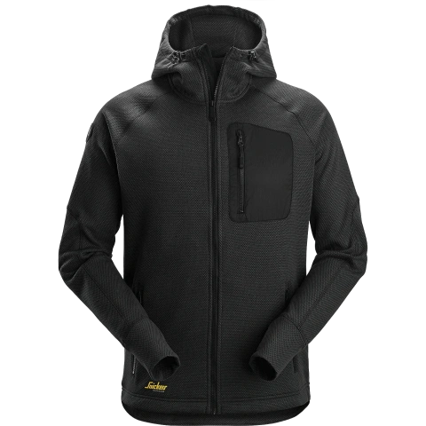 SNICKERS WORKWEAR FlexiWork izturīgs flīsa pulovers ar kapuci