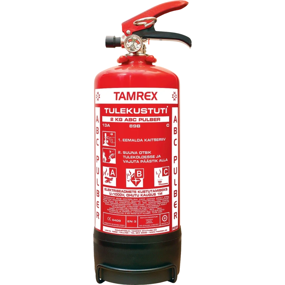 TAMREX 2 kg pulvera ugunsdzēšamais aparāts