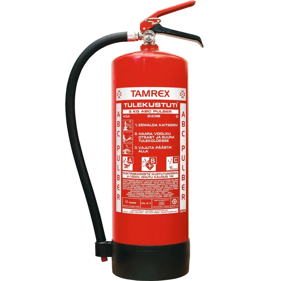 TAMREX 6 kg pulvera ugunsdzēšamais aparāts