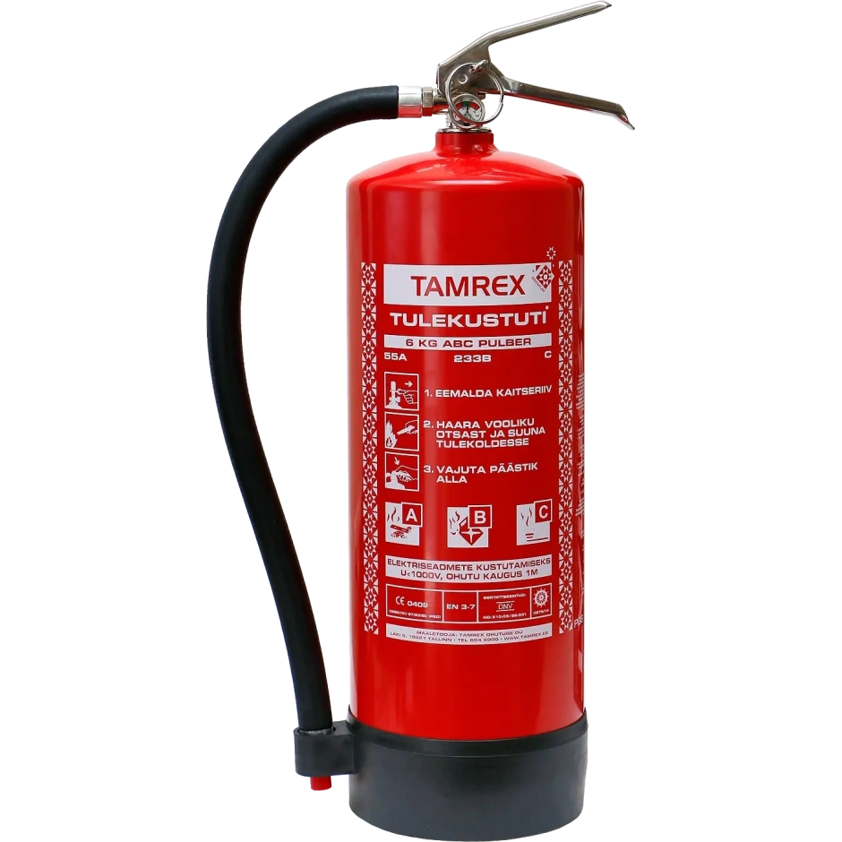 TAMREX Premium 6 kg pulvera ugunsdzēsības aparāts (55A-233B-C)