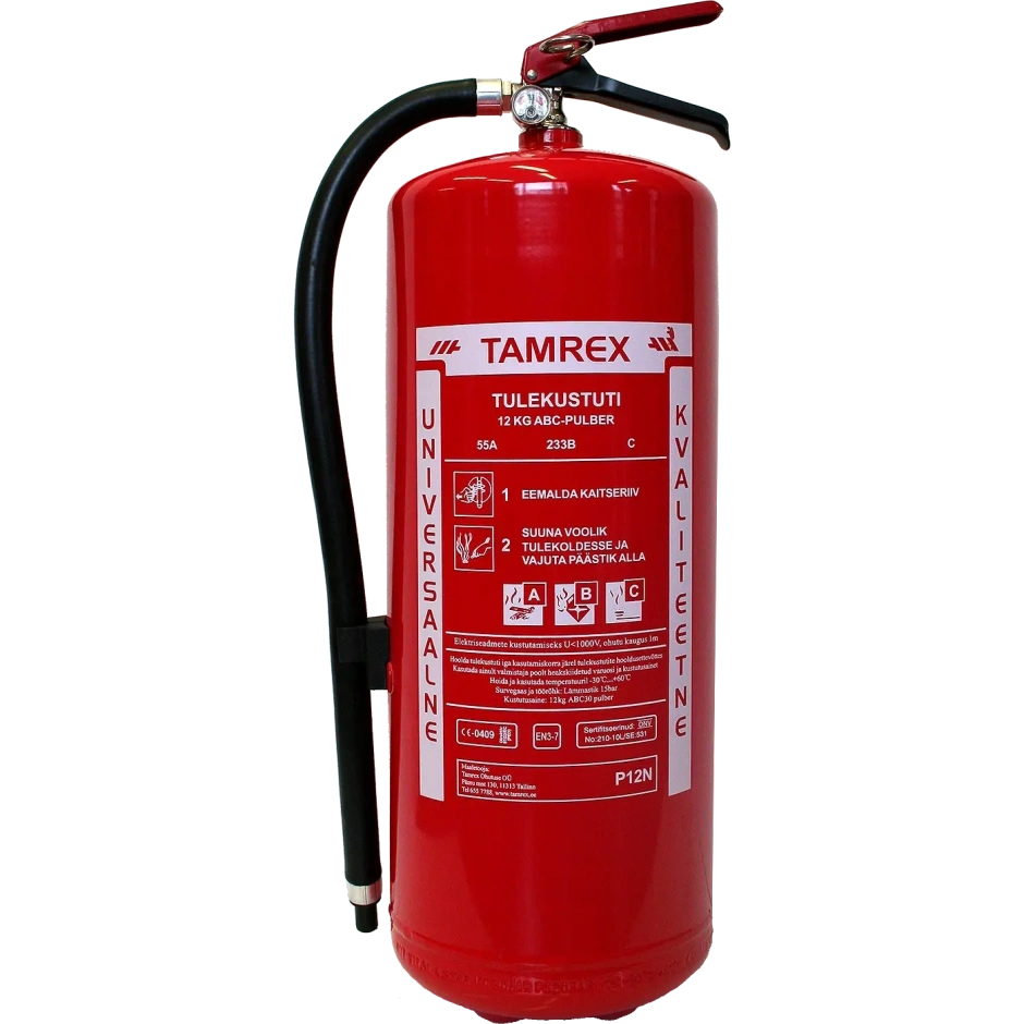 TAMREX 12 kg pulvera ugunsdzēšamais aparāts