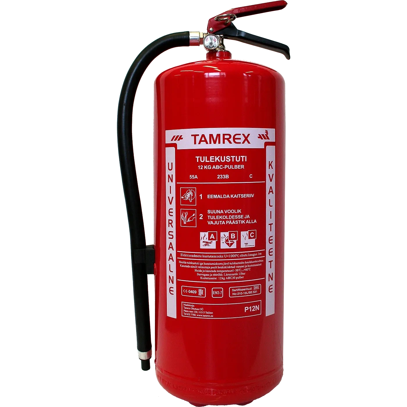 TAMREX 12 kg pulvera ugunsdzēšamais aparāts