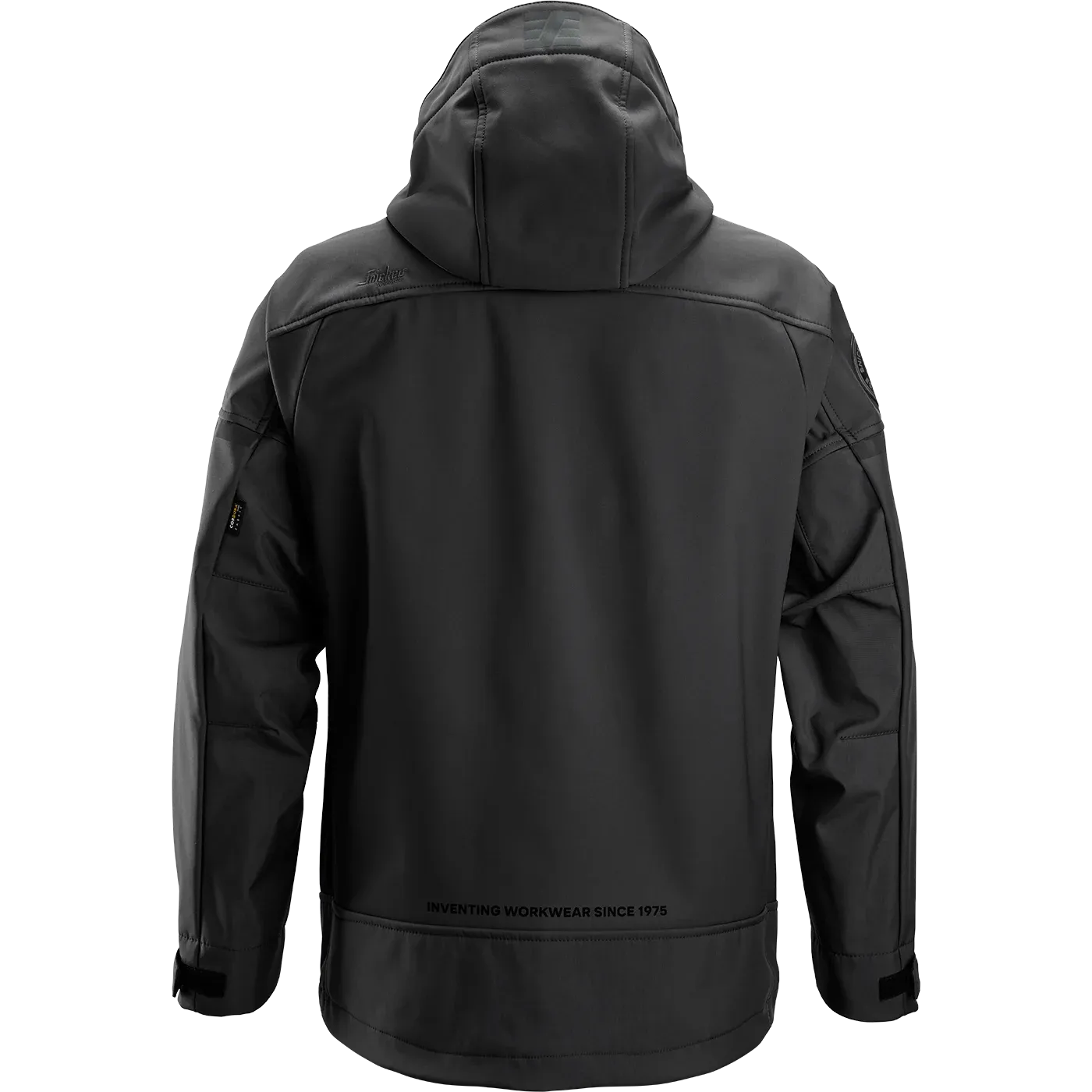 SNICKERS WORKWEAR elastne, kapuutsiga softshell, Must, S, foto 2/4