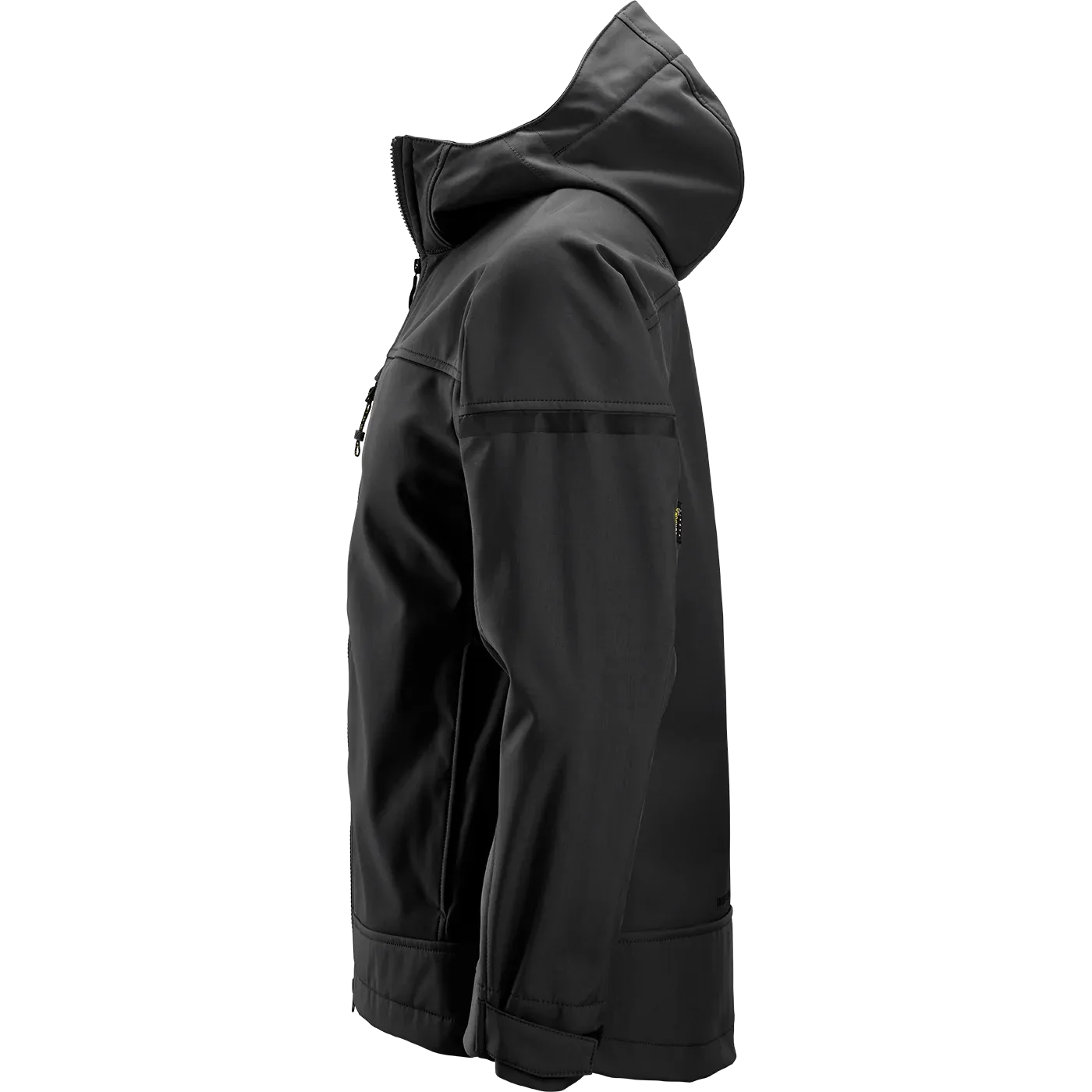 SNICKERS WORKWEAR elastne, kapuutsiga softshell, Must, S, foto 4/4
