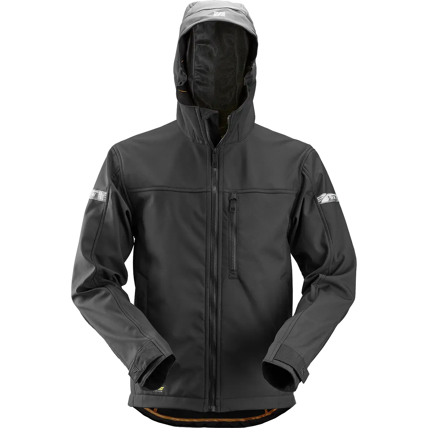 SNICKERS WORKWEAR AllroundWork SoftShell kapuutsiga, Must, XS, foto 1/4
