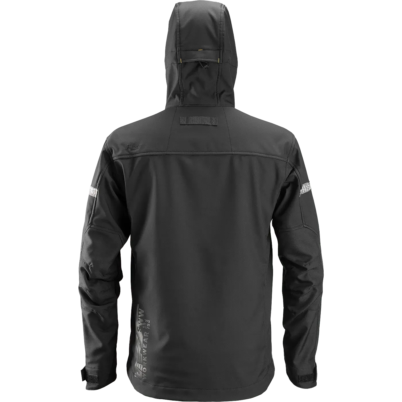SNICKERS WORKWEAR AllroundWork SoftShell kapuutsiga, Must, XS, foto 2/4