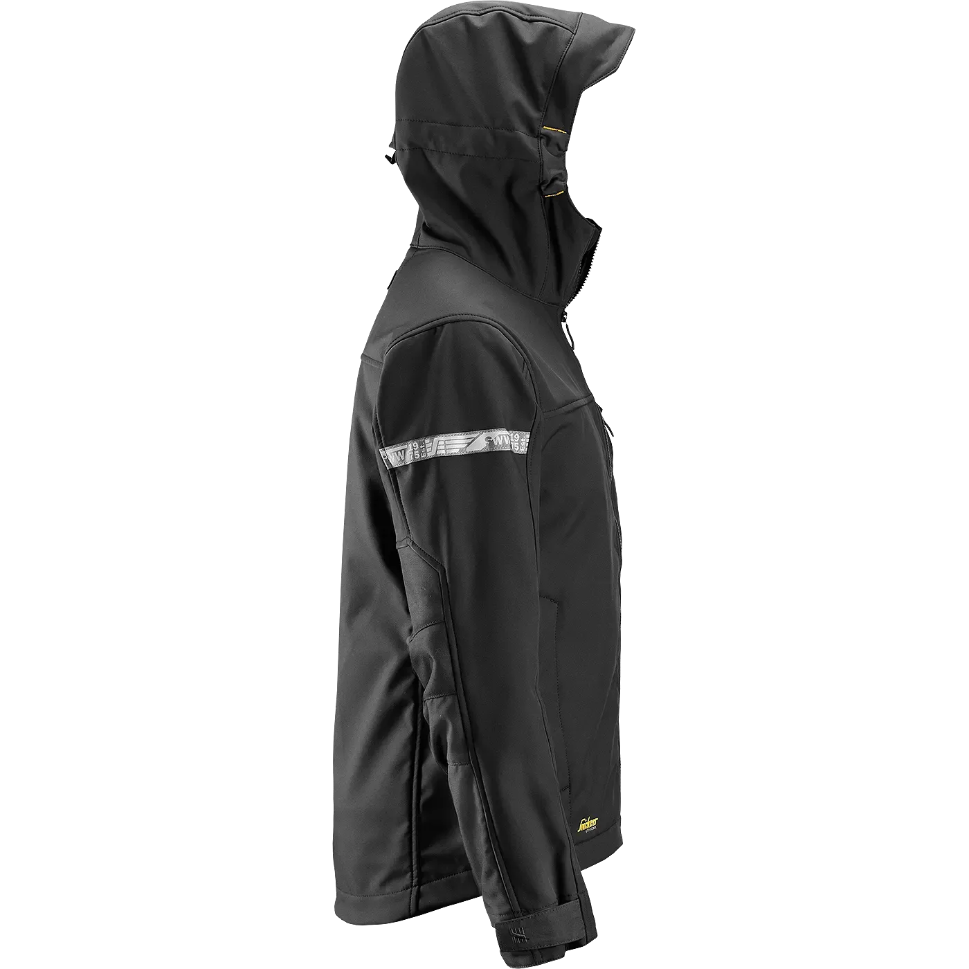 SNICKERS WORKWEAR AllroundWork SoftShell kapuutsiga, Must, XS, foto 3/4