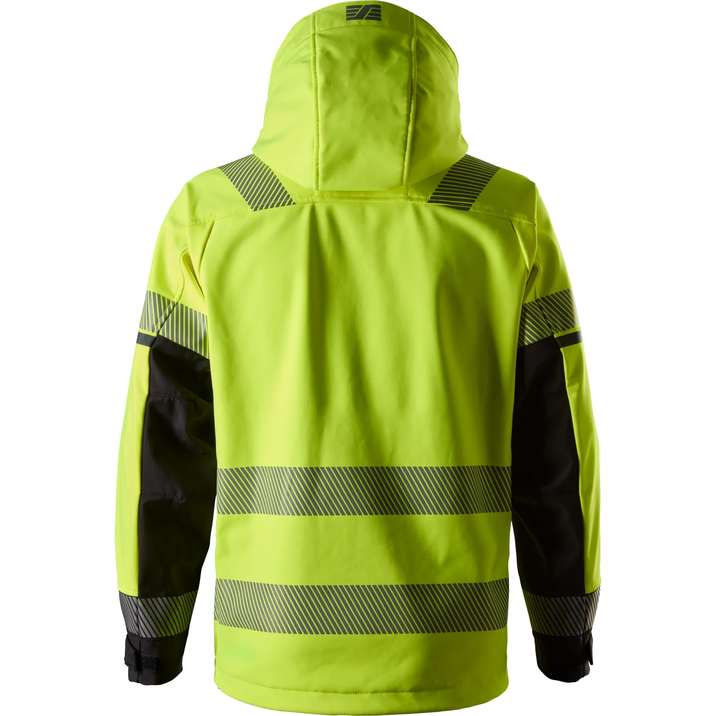 SNICKERS WORKWEAR Hi-Vis kapuutsiga softshell, klass 2/3, Kõrgnähtav kollane / Must, S, foto 2/2
