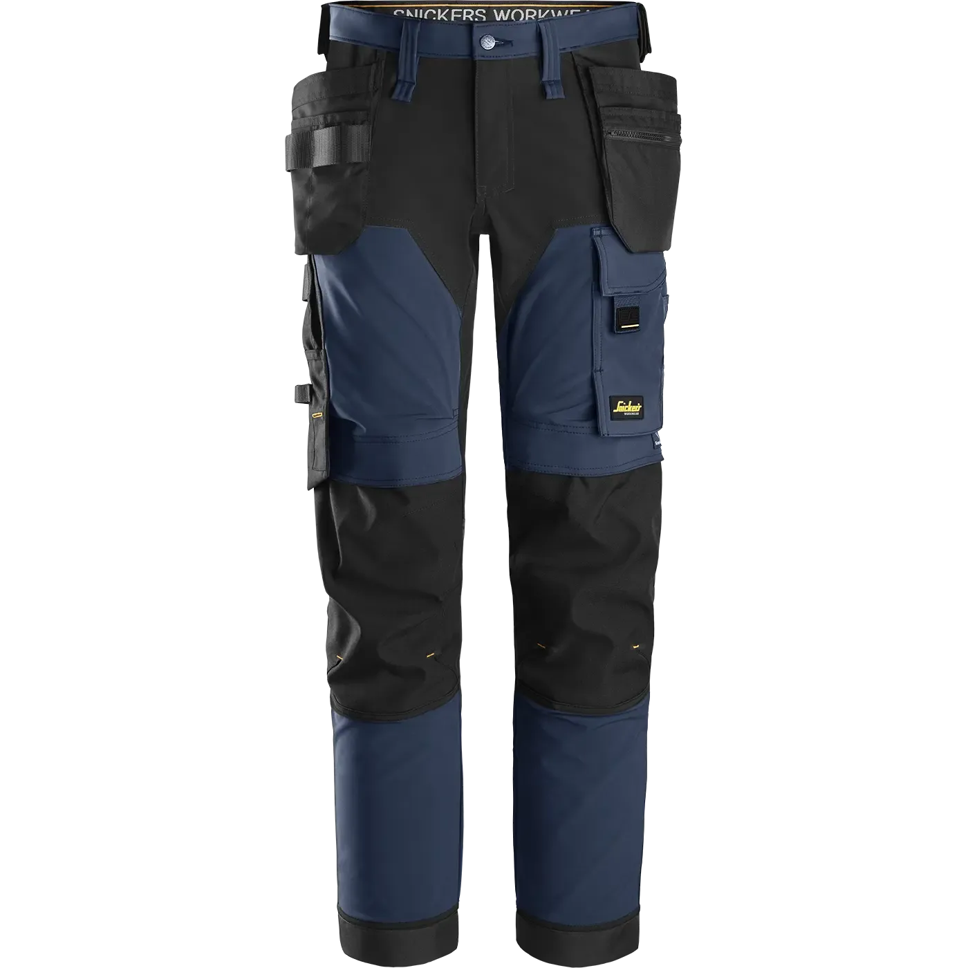 SNICKERS WORKWEAR AllroundWork Softshell tööpüksid ripptaskutega, Mereväesinine / Must, 44, foto 1/4