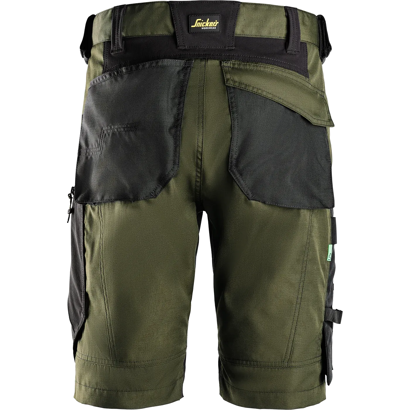 SNICKERS WORKWEAR FlexiWork -työshortsit, Khakinvihreä / Musta, 46, kuva 2/4