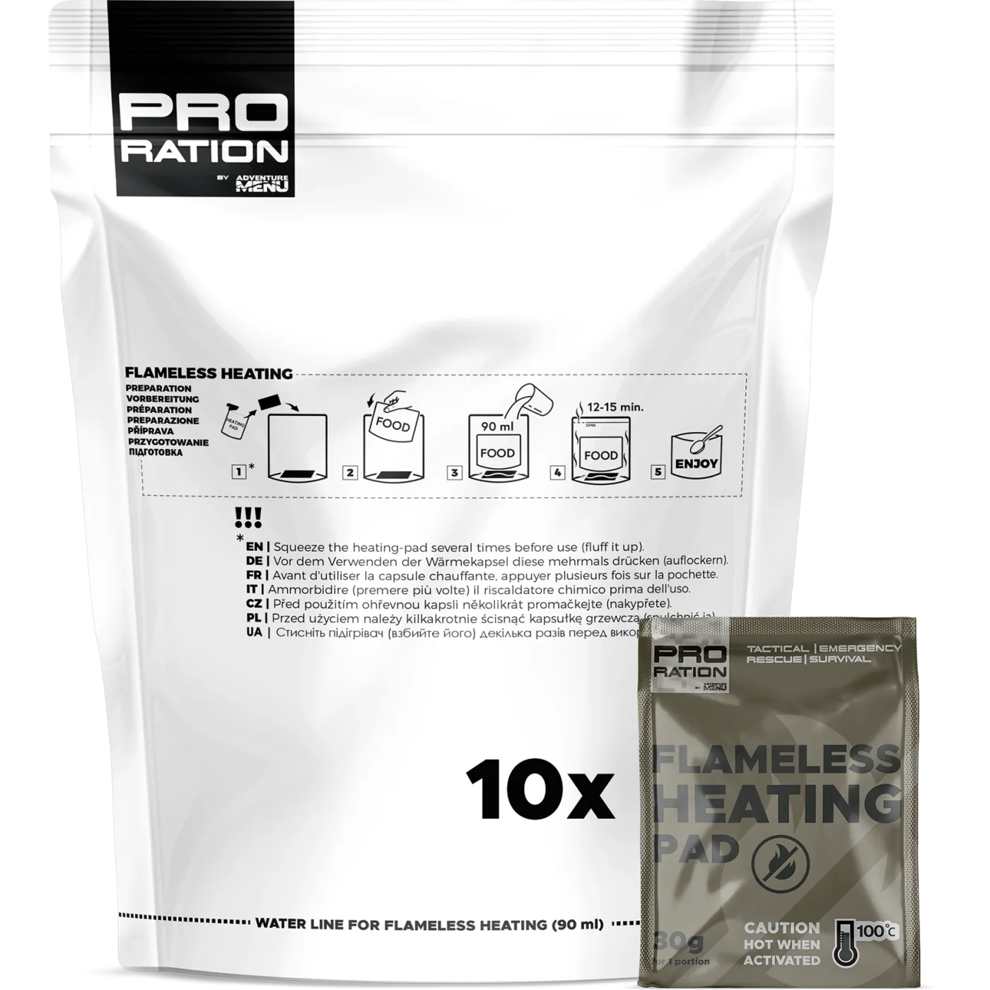PRO-RATION flameless food heating kit