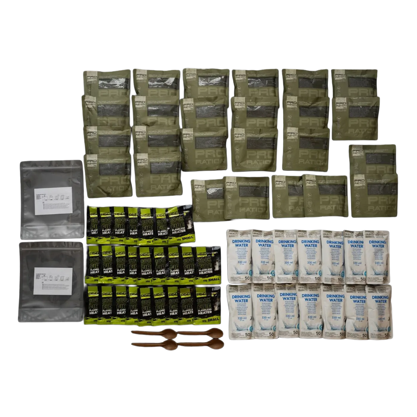 PRO-RATION toidu- ja joogi kriisivaru: 23 einet, 12 veepakki – säilivus 15a, foto 2/3