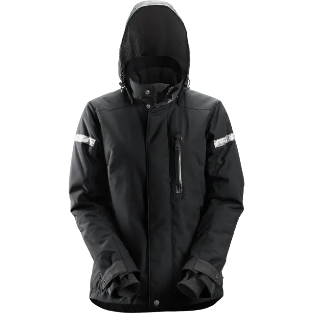 SNICKERS WORKWEAR 37.5® veekindel kapuutsiga talvejope naistele, Must