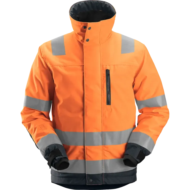 SNICKERS WORKWEAR AllroundWork 37.5® Hi-Vis talvejope, Kõrgnähtav oranž / Terashall