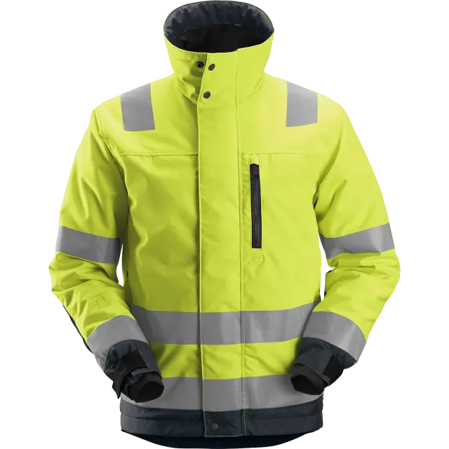 SNICKERS WORKWEAR AllroundWork 37.5® Hi-Vis talvejope, Kõrgnähtav kollane / Terashall