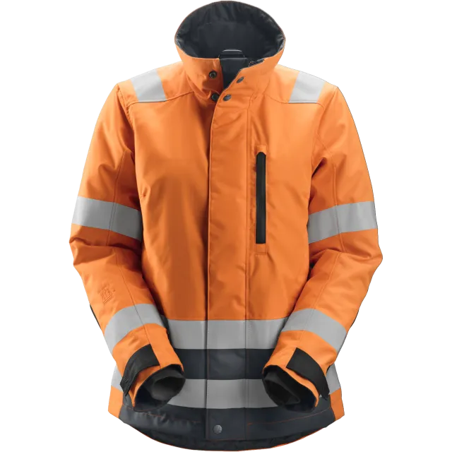 SNICKERS WORKWEAR AllroundWork 37.5® Hi-Vis talvejope naistele klass 2/3, Kõrgnähtav oranž / Terashall