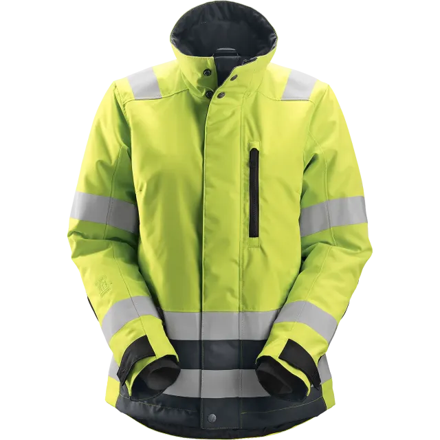 SNICKERS WORKWEAR AllroundWork 37.5® Hi-Vis talvejope naistele klass 2/3, Kõrgnähtav kollane / Terashall