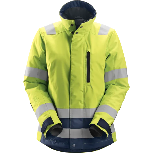 SNICKERS WORKWEAR AllroundWork 37.5® Hi-Vis talvejope naistele klass 2/3, Kõrgnähtav kollane / Mereväesinine