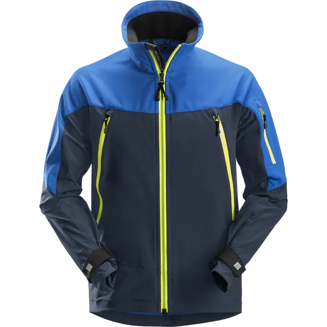 SNICKERS WORKWEAR FlexiWork stretš SoftShell, Sinine / Mereväesinine