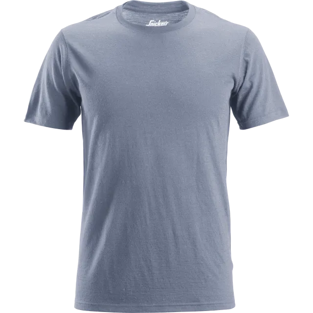SNICKERS WORKWEAR AllroundWork merinovillainen T-paita, Tummansininen meleerattu