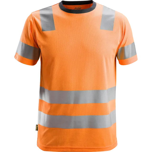 SNICKERS WORKWEAR AllroundWork huomiovärinen T-paita, luokka 2, Huomio-oranssi