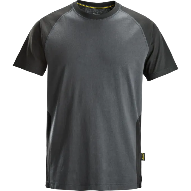 SNICKERS WORKWEAR puuvillane T-särk, kahevärviline, Terashall / Must